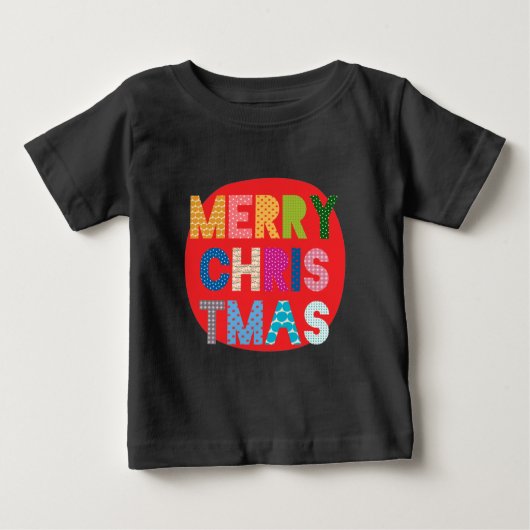 Farbenfroher Weihnachts-T - Shirt für Kinder (Vorderseite)