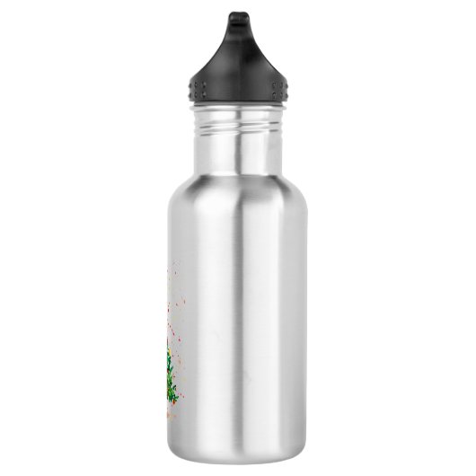 Farbenfroher Weihnachtsbaum Edelstahlflasche (Rechts)