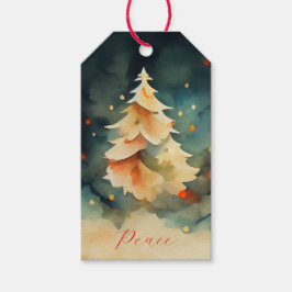Farbenfroher Weihnachtsbaum Geschenkanhänger