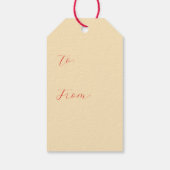 Farbenfroher Weihnachtsbaum Geschenkanhänger (Rückseite)