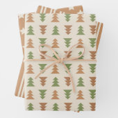 Farbenfroher Weihnachtsbaum Geschenkpapier Set (Beispiel)