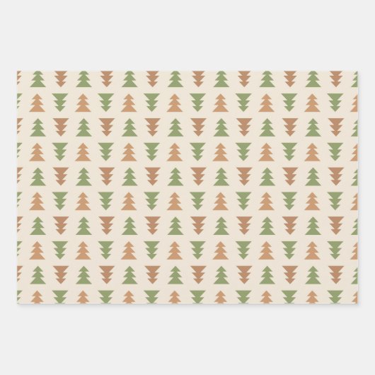 Farbenfroher Weihnachtsbaum Geschenkpapier Set (Vorderseite)