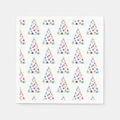 Farbenfroher Weihnachtsbaum Serviette (Vorderseite)