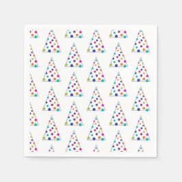 Farbenfroher Weihnachtsbaum Serviette