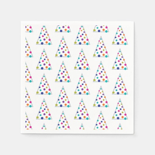 Farbenfroher Weihnachtsbaum Serviette (Vorderseite)