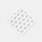 Farbenfroher Weihnachtsbaum Serviette (Ecke)