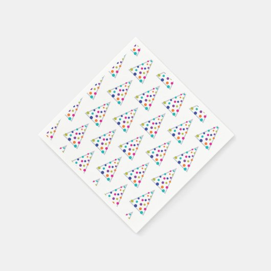 Farbenfroher Weihnachtsbaum Serviette (Ecke)