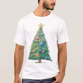 Farbenfroher Weihnachtsbaum T-Shirt (Vorderseite)
