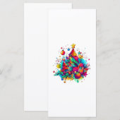 Farbenfroher Weihnachtsbaum zeichnend (Vorne/Hinten)