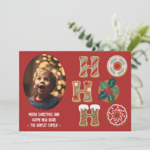 Farbenfroher Weihnachtslebkuchen Feiertagskarte