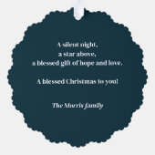 Farbenfroher Weihnachtsstern Ornament Karte (Rückseite)