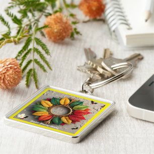 "Farbenfroher Weihnachtstraum" Schlüsselanhänger