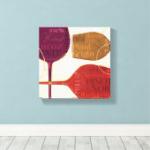 Farbenfroher Wein Leinwanddruck (Insitu (Holzboden))