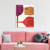 Farbenfroher Wein Leinwanddruck (Insitu (Wohnzimmer))