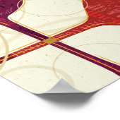 Farbenfroher Wein Poster (Ecke)