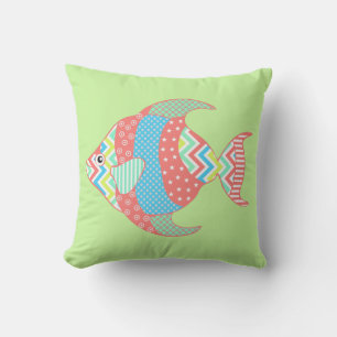 Farbenfroher Whimsical Fish Outdoor Pillow Kissen Für Draußen