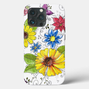 Farbenfroher Whimsischer Blumengarten Case-Mate iPhone Hülle