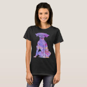 Farbenfroher Whippet T-Shirt (Vorne ganz)
