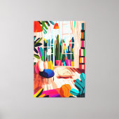 Farbenfroher Wohnraum im fauvistischen Stil Leinwanddruck (Vorderseite)