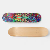 Farbenfroher Wolf Head - Wolf Skateboard Deck (Horizontal)