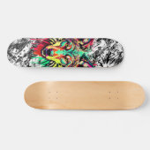 Farbenfroher Wolf Head - Wolf Skateboard Deck (Horizontal)