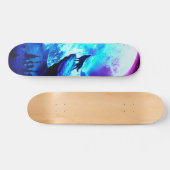 Farbenfroher Wolf heulen Skateboard (Horizontal)