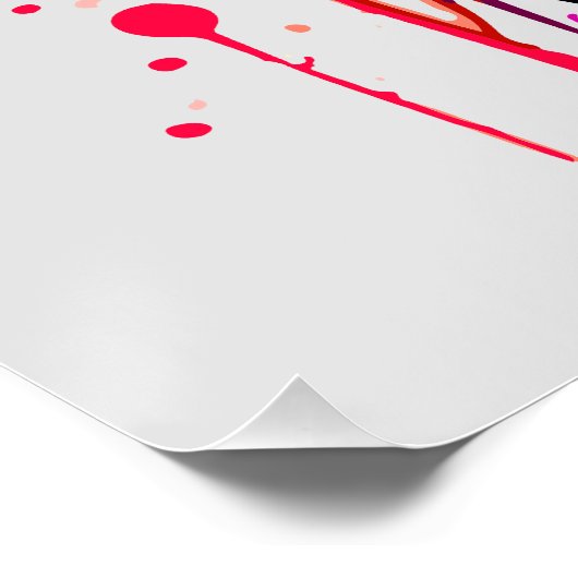 Farbenfroher Wolfskopf - Wolf Poster Print - Wolve (Ecke)