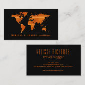 Farbenfroher World Map Travel Blog Visitenkarte (Vorne/Hinten)