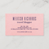 Farbenfroher World Map Travel Blog Visitenkarte (Rückseite)