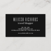 Farbenfroher World Map Travel Blog Visitenkarte (Rückseite)