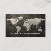 Farbenfroher World Map Travel Blog Visitenkarte (Vorderseite)