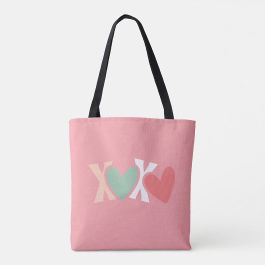 Farbenfroher "XOXO" Valentinstag Tasche (Rückseite)