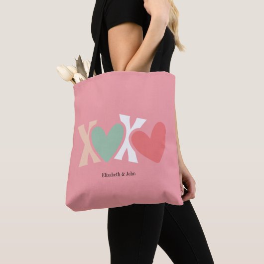 Farbenfroher "XOXO" Valentinstag Tasche (Von Nahem)