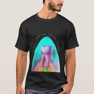 farbenfroher Zahn T-Shirt