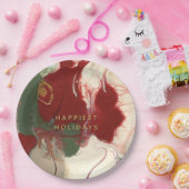 Farbenfroher, zeitgenössischer Abstrakter Urlaub Pappteller (Party)