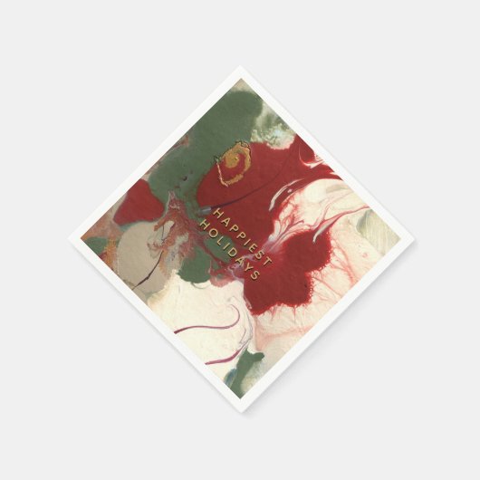 Farbenfroher, zeitgenössischer Abstrakter Urlaub Serviette (Ecke)