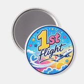 Farbenfrohes 1. Flugzeugsouvenir Magnet (Vorderseite/Rückseite)