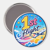 Farbenfrohes 1. Flugzeugsouvenir Magnet (Vorderseite/Rückseite)
