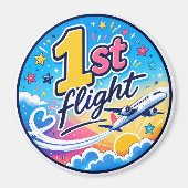 Farbenfrohes 1. Flugzeugsouvenir Magnet (Vorne)