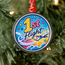 Farbenfrohes 1. Flugzeugsouvenir Ornament Aus Metall