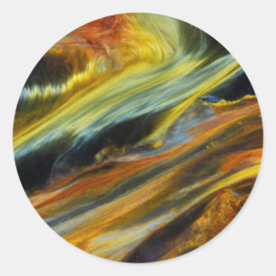 Farbenfrohes Abstract von Pietersite Runder Aufkleber