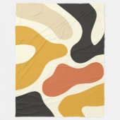farbenfrohes Abstractes Senfgelb Orange Muster Fleecedecke (Vorderseite)