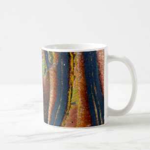 Farbenfrohes Abstrakt eines Tigerauges Kaffeetasse