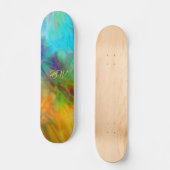 Farbenfrohes Abstrakt Skateboard (Vorderseite)