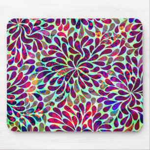 Farbenfrohes abstraktes Blumendesign Mousepad