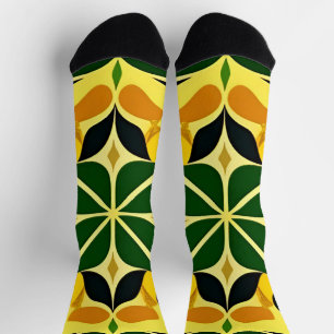 Farbenfrohes abstraktes Blumenmuster Socken