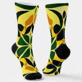 Farbenfrohes abstraktes Blumenmuster Socken (Gewinkelt)