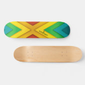Farbenfrohes abstraktes Chevron-Muster Skateboard (Horizontal)