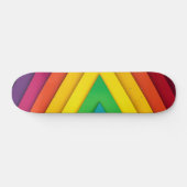 Farbenfrohes abstraktes Chevron-Muster Skateboard (Horizontal)