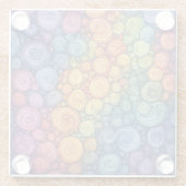 Farbenfrohes abstraktes Doodle-Swirbelmuster Glasuntersetzer (Rückseite)